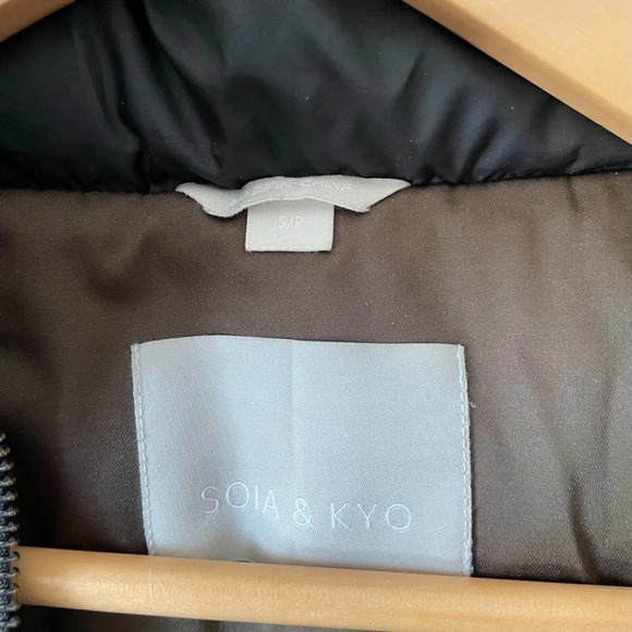 Soia & Kyo BROWN  Down Racoon Fur Hood Long Christy Parka Jacket Coat Sz S - Picture 11 of 13